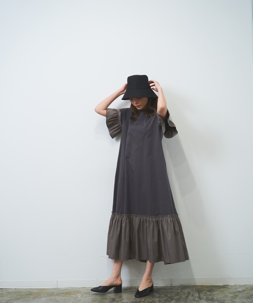 【WEB限定】異素材ドッキングカットワンピース