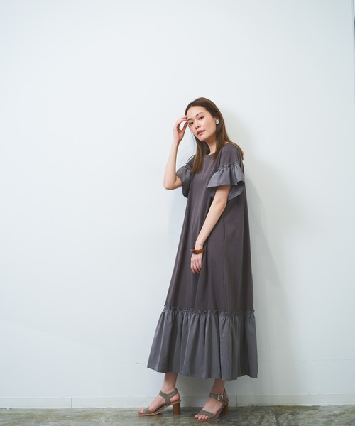 【WEB限定】異素材ドッキングカットワンピース
