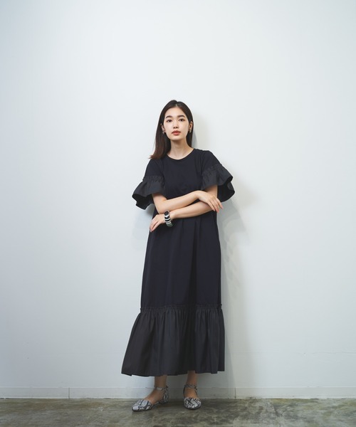 【WEB限定】異素材ドッキングカットワンピース