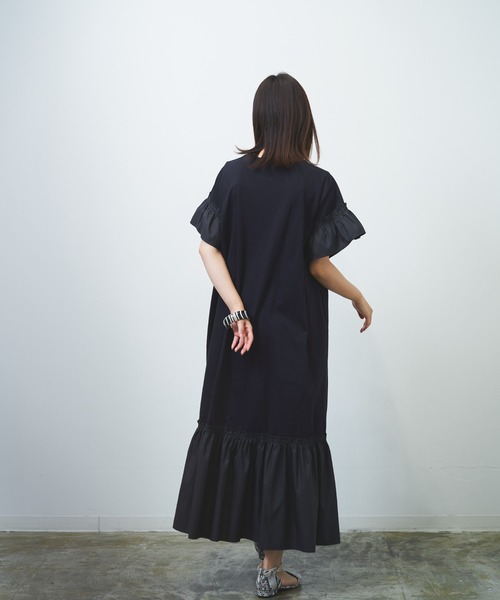 【WEB限定】異素材ドッキングカットワンピース
