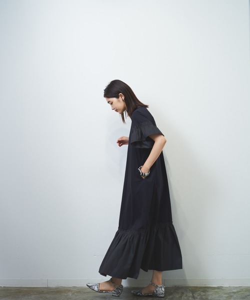 【WEB限定】異素材ドッキングカットワンピース