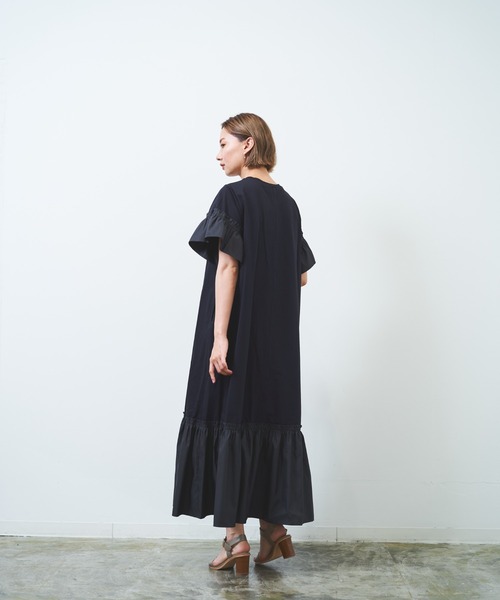 【WEB限定】異素材ドッキングカットワンピース