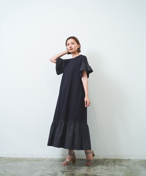 【WEB限定】異素材ドッキングカットワンピース