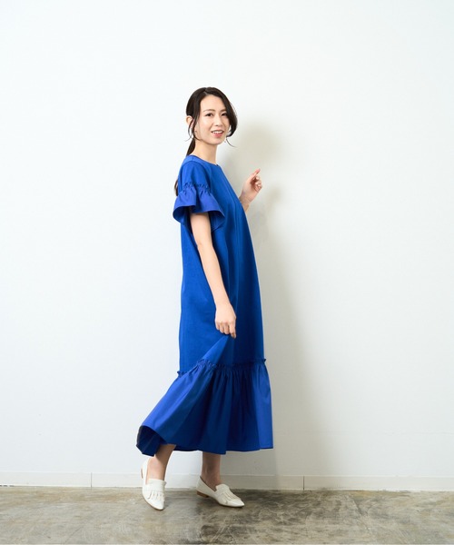 【WEB限定】異素材ドッキングカットワンピース