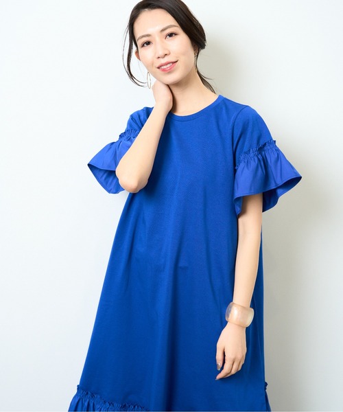 【WEB限定】異素材ドッキングカットワンピース