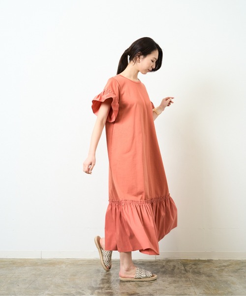 【WEB限定】異素材ドッキングカットワンピース