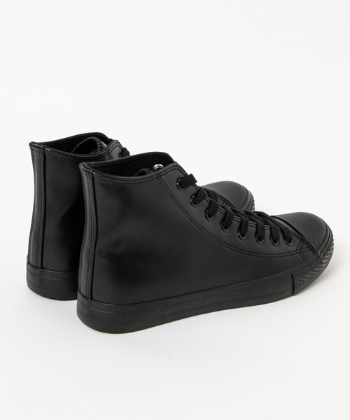 WEGO(ウィゴー)の「WEGO/フェイクレザーハイカットスニーカー(スニーカー・メンズ・ブラック・MEDIUM/LARGE/SMALL)」の7枚目の写真