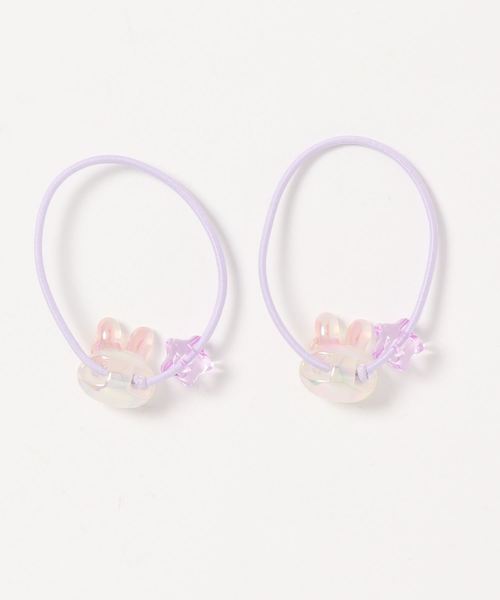 KP DECO（ケーピーデコ）の「mimiちゃんモチーフ付ヘアゴム（ヘアゴム・キッズ・レッド/ピンク/ラベンダー・FREE）」の4枚目の写真