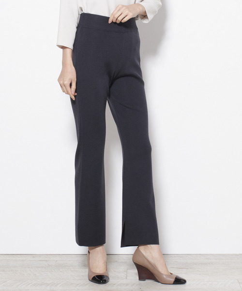 Tiara（ティアラ）の「総針ニットフレアパンツ（その他パンツ・レディース・グレー系その他/チャコール・FREE）」の4枚目の写真