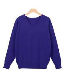 選べるネックプレミアムカシミヤタッチニット