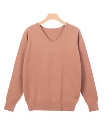選べるネックプレミアムカシミヤタッチニット