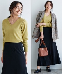 Pierrot | ネックが選べるもっちりカシミアタッチニット(ニット/セーター)