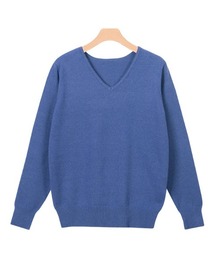 選べるネックプレミアムカシミヤタッチニット