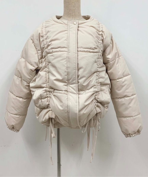 PICCIN(ピッチン)の「ギャザー中綿ジャケット(ブルゾン・レディース・ブラック/オフホワイト・M/L)」の12枚目の写真