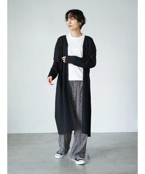 AMERICAN HOLIC（アメリカンホリック）の「フロントボタンロングカーディガン（カーディガン/ボレロ・レディース・ブラック/グレイッシュベージュ/DK.Gray・FREE）」の10枚目の写真