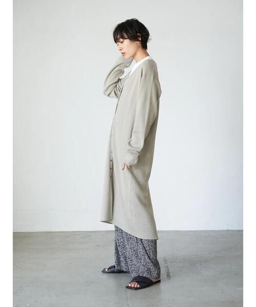 AMERICAN HOLIC（アメリカンホリック）の「フロントボタンロングカーディガン（カーディガン/ボレロ・レディース・ブラック/グレイッシュベージュ/DK.Gray・FREE）」の14枚目の写真