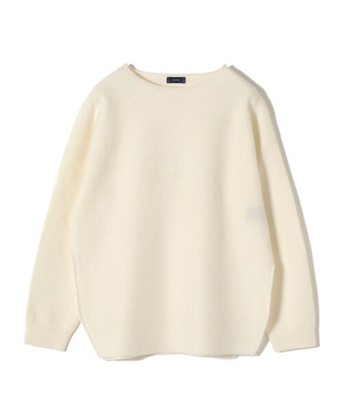 SHIPS（シップス）の「ウールサイドスリットプルオーバーニット（ニット/セーター・レディース・ベージュ/オフホワイト/ダークグレー・ONE SIZE）」の4枚目の写真