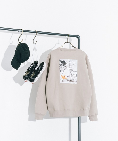 Mark Gonzales(マーク・ゴンザレス)の「Mark Gonzales 別注 ビッグシルエット バックプリント 裏起毛 クルーネックスウェットトレーナー(スウェット・メンズ・ブラック/ベージュ/ブラウン/グレー/オフホワイト/グリーン/ブルー/ベージュ系その他/ブラック系その他/ブラウン系その他/グリーン系その他/グレー系その他/ホワイト系その他/ブルー系その他/ベージュ系その他2/ブラック系その他2/ブラウン系その他2/グリーン系その他2/グレー系その他2/ホワイト系その他2/ブルー系その他2・M/L/XL)」の14枚目の写真