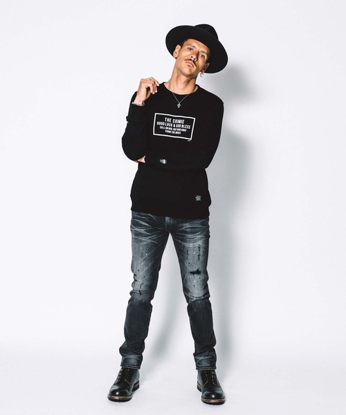 CRIMIE(クライミー)の「SWEAT BOX LOGO CREW NECK(スウェット・メンズ・ヘザーグレー/ブラック・XL/S/M/XXL/L)」の6枚目の写真