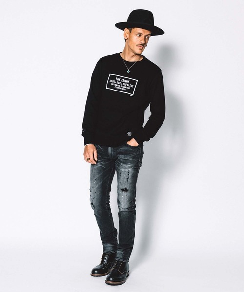 CRIMIE(クライミー)の「SWEAT BOX LOGO CREW NECK(スウェット・メンズ・ヘザーグレー/ブラック・XL/S/M/XXL/L)」の9枚目の写真