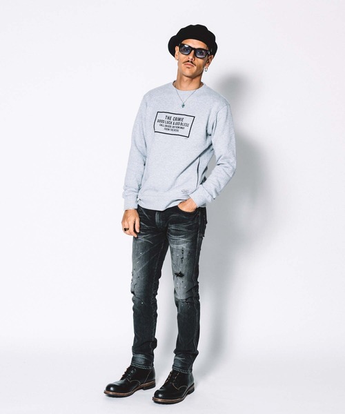 CRIMIE(クライミー)の「SWEAT BOX LOGO CREW NECK(スウェット・メンズ・ヘザーグレー/ブラック・XL/S/M/XXL/L)」の10枚目の写真