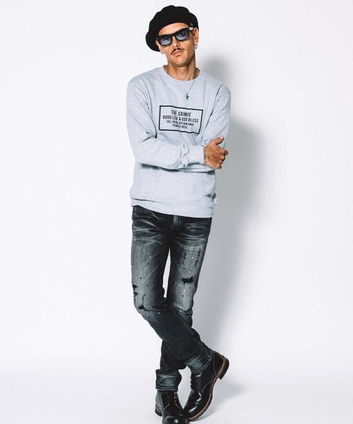 CRIMIE(クライミー)の「SWEAT BOX LOGO CREW NECK(スウェット・メンズ・ヘザーグレー/ブラック・XL/S/M/XXL/L)」の19枚目の写真