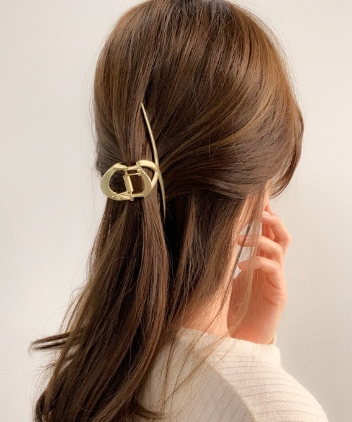 by muni:r（バイ ムニール）の「エレガントリボンヘアクリップ（バレッタ/ヘアクリップ・レディース・ゴールド/シルバー・ONE SIZE）」の6枚目の写真
