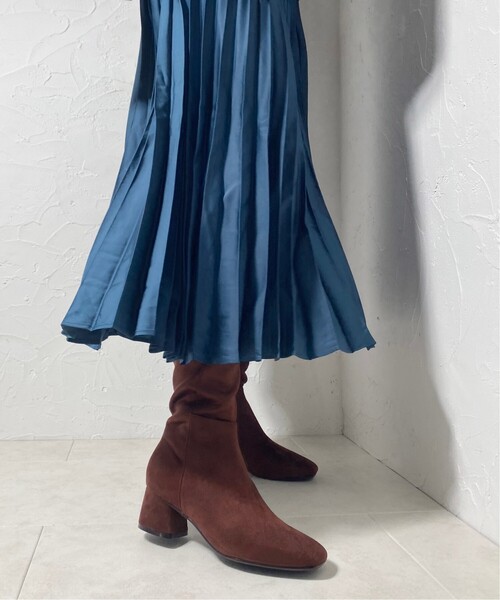 ESPERANZA(エスペランサ)の「◆【20秋冬】スクエアヒールサイドジップロングブーツ(ブーツ・レディース・ダークブラウン系/ブラック/ブラック系/アイボリー・L/M/S/LL)」の13枚目の写真