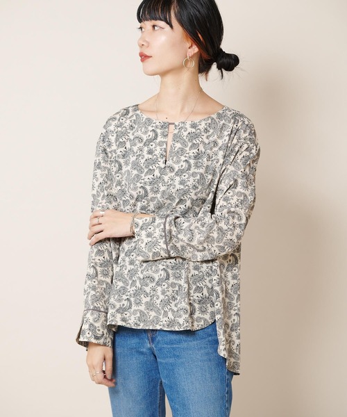 【定価】¥15,400 シーナリー 長袖ブラウス ペイズリー 定価】¥15,400 シーナリー 長袖ブラウス ペイズリー