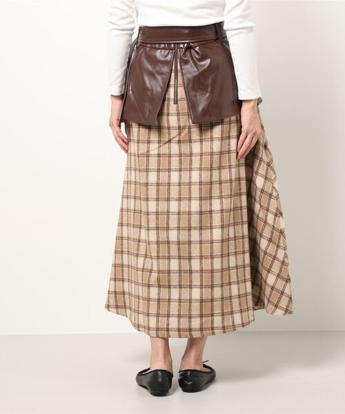 prose verse(プロズヴェール)の「トレンチレイヤード風スカート(スカート・レディース・ベージュ/グレー・フリ-)」の3枚目の写真