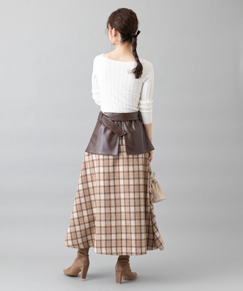 prose verse(プロズヴェール)の「トレンチレイヤード風スカート(スカート・レディース・ベージュ/グレー・フリ-)」の12枚目の写真