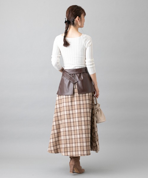 prose verse(プロズヴェール)の「トレンチレイヤード風スカート(スカート・レディース・ベージュ/グレー・フリ-)」の13枚目の写真