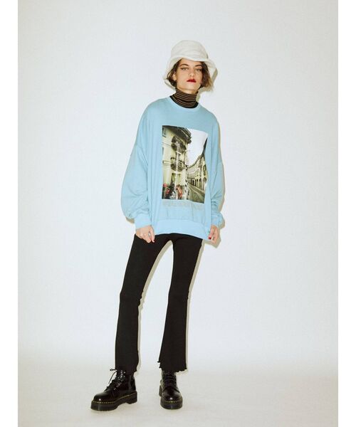 jouetie（ジュエティ）の「タートルレイヤードBIGプルオーバー（スウェット・レディース・オフホワイト/ブラック/ライトブルー・MEDIUM）」の10枚目の写真