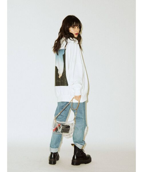 jouetie（ジュエティ）の「タートルレイヤードBIGプルオーバー（スウェット・レディース・オフホワイト/ブラック/ライトブルー・MEDIUM）」の15枚目の写真