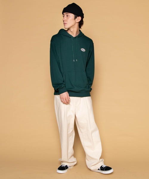 WEGO（ウィゴー）の「WEGO/ロゴ刺繍プルパーカー（パーカー・メンズ・オフホワイト/ダークグリーン・LARGE/MEDIUM/SMALL）」の6枚目の写真