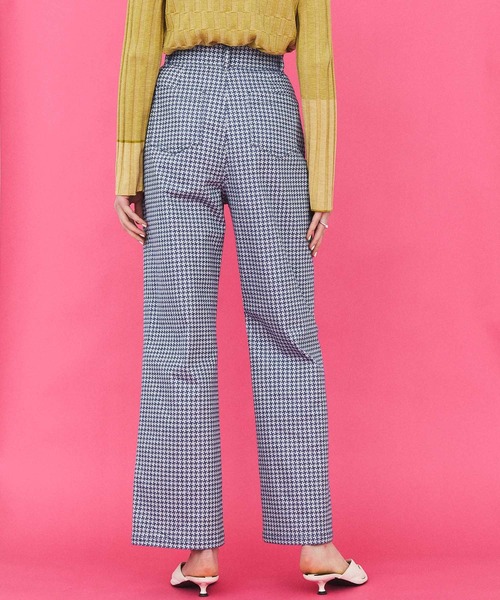 INella（イネラ）の「【INella(イネラ)】ジャガードセミフレアパンツ（その他パンツ・レディース・ホワイト/ブルー・1/2）」の9枚目の写真