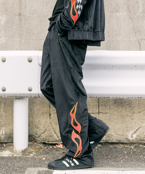 ADANS（アダンス）の「ADANS/アダンス YANKEE PANTS ベロア イージートラックパンツ(セットアップ対応)（その他パンツ・メンズ・ブラック・S/M）」の15枚目の写真