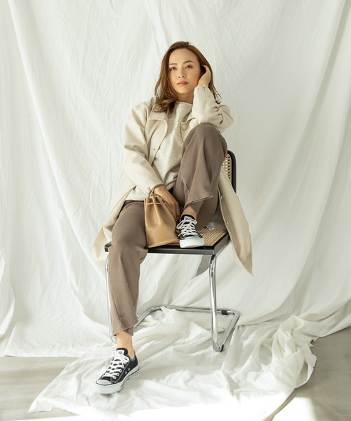 Auntie Rosa Holiday(アンティローザホリデー)の「フェイクレザーオーバージャケット(その他アウター・レディース・ナチュラル/ブラック・FREE)」の18枚目の写真