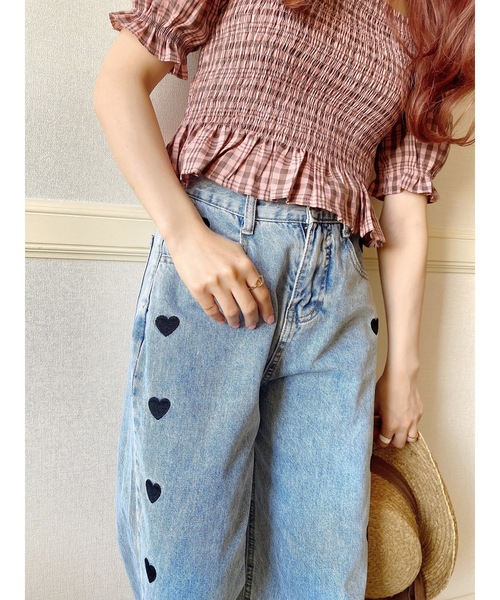 JUMELLE（ジュメロ）の「サイドハートデニムパンツ（デニムパンツ・レディース・ブルー・SMALL/MEDIUM）」の10枚目の写真