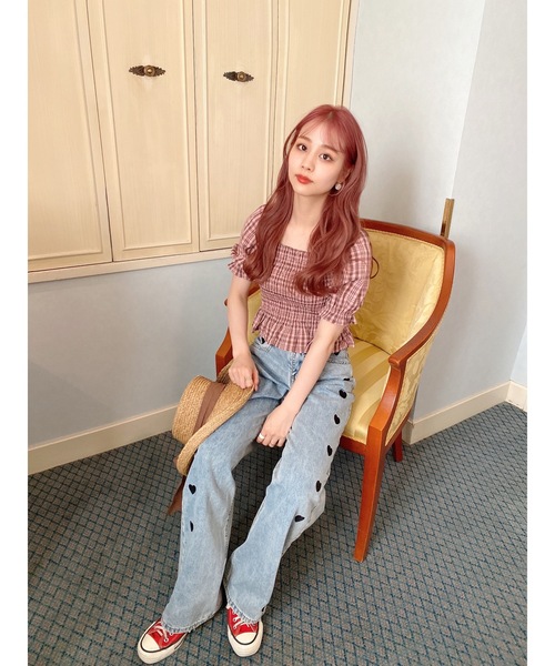 JUMELLE（ジュメロ）の「サイドハートデニムパンツ（デニムパンツ・レディース・ブルー・SMALL/MEDIUM）」の8枚目の写真