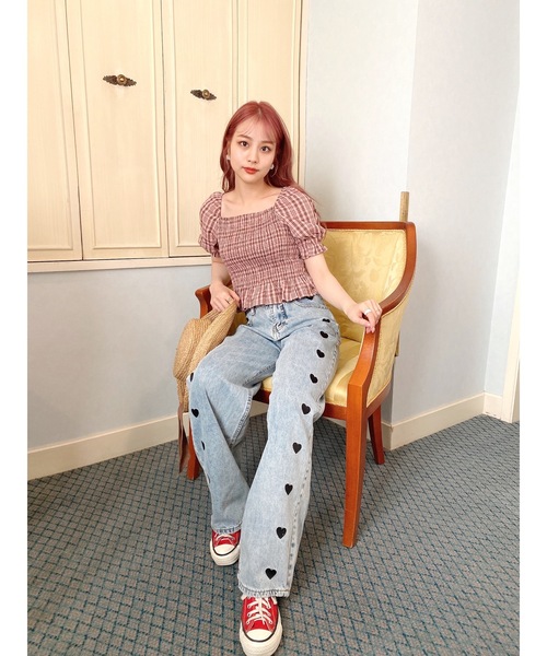 JUMELLE（ジュメロ）の「サイドハートデニムパンツ（デニムパンツ・レディース・ブルー・SMALL/MEDIUM）」の9枚目の写真