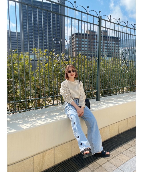 JUMELLE（ジュメロ）の「サイドハートデニムパンツ（デニムパンツ・レディース・ブルー・SMALL/MEDIUM）」の13枚目の写真