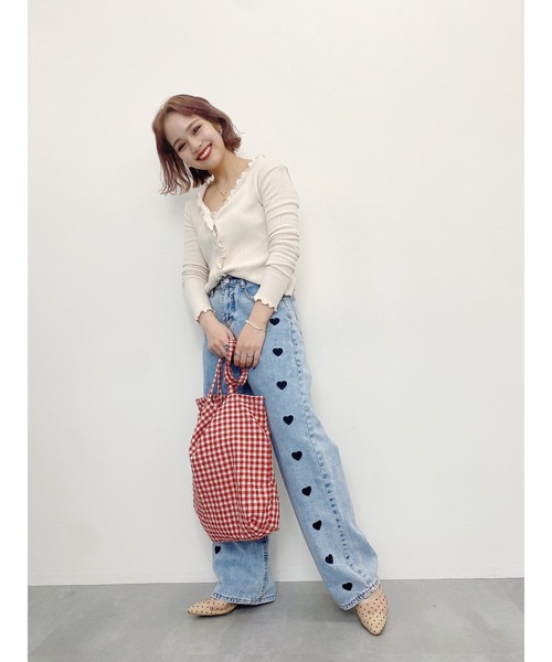 JUMELLE（ジュメロ）の「サイドハートデニムパンツ（デニムパンツ・レディース・ブルー・SMALL/MEDIUM）」の12枚目の写真