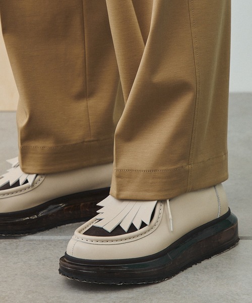 UNITED TOKYO（ユナイテッドトウキョウ）の「ジャージーワンタックワイドパンツ（スラックス・メンズ・グレイッシュベージュ/グレー・1/2/3）」の11枚目の写真