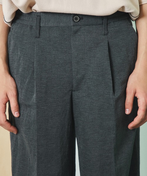 UNITED TOKYO（ユナイテッドトウキョウ）の「ジャージーワンタックワイドパンツ（スラックス・メンズ・グレイッシュベージュ/グレー・1/2/3）」の17枚目の写真