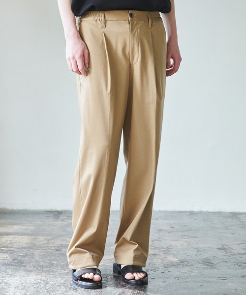 UNITED TOKYO（ユナイテッドトウキョウ）の「ジャージーワンタックワイドパンツ（スラックス・メンズ・グレイッシュベージュ/グレー・1/2/3）」の20枚目の写真