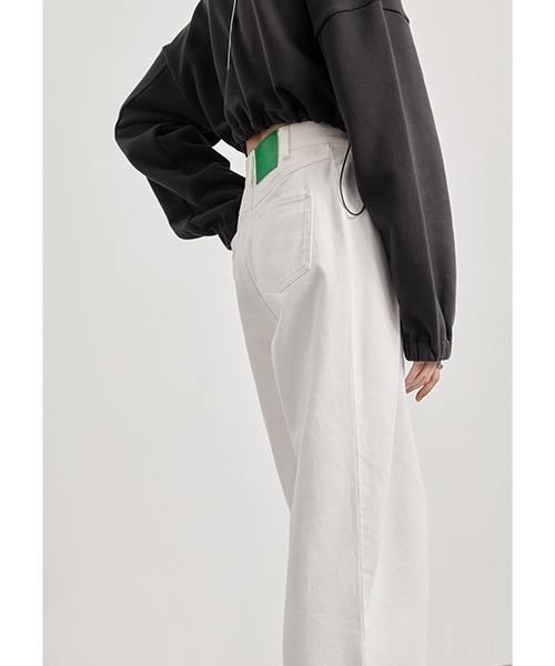 chuclla（チュクラ）の「【chuclla】【2021/SS】Wrap tuck design wh-denim chw1468（その他パンツ・レディース・ホワイト・L/S/M）」の5枚目の写真