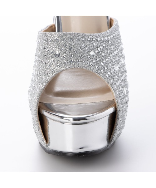 Elvis Luce（エルビスルーチェ）の「ElvisLuce(エルビスルーチェ) ラインストーン付きピンヒール ミュール（パンプス・レディース・ゴールド/ブラック/シルバー・LL/M/L/S）」の16枚目の写真