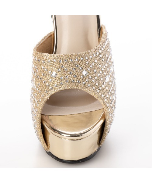 Elvis Luce（エルビスルーチェ）の「ElvisLuce(エルビスルーチェ) ラインストーン付きピンヒール ミュール（パンプス・レディース・ゴールド/ブラック/シルバー・LL/M/L/S）」の17枚目の写真