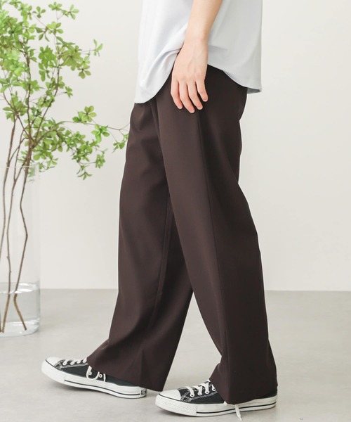 SENSE OF PLACE by URBAN RESEARCH（センスオブプレイスバイアーバンリサーチ）の「【Sサイズ/WEB・一部店舗限定】ワイドスラックス（スラックス・メンズ・ブラウン/ブラック/ライトベージュ/ライトグレー・MEDIUM/LARGE/SMALL）」の16枚目の写真